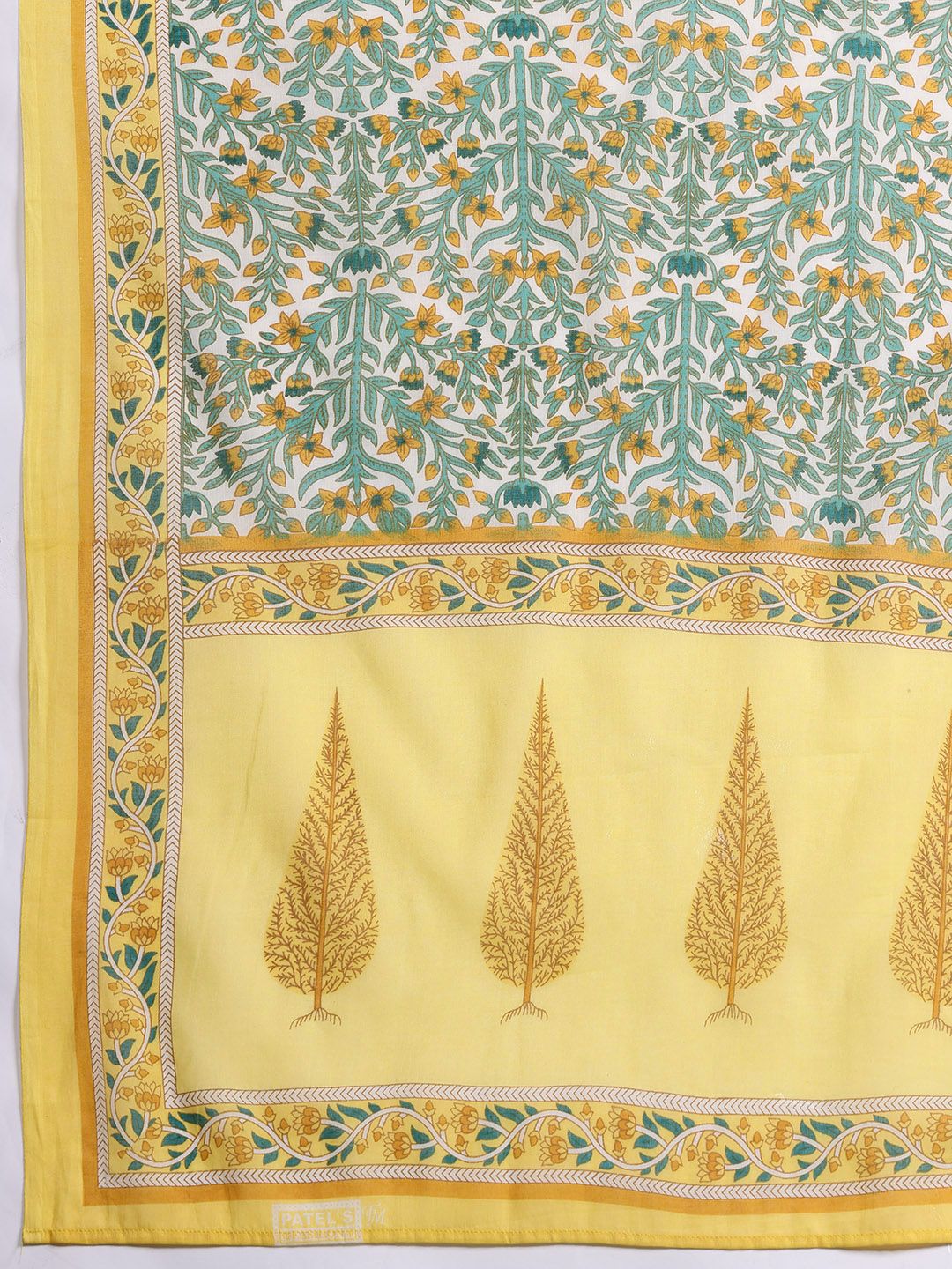 Dhiyona IE Floral Printed Regular Pure Cotton Kurta with Trousers & With Dupatta