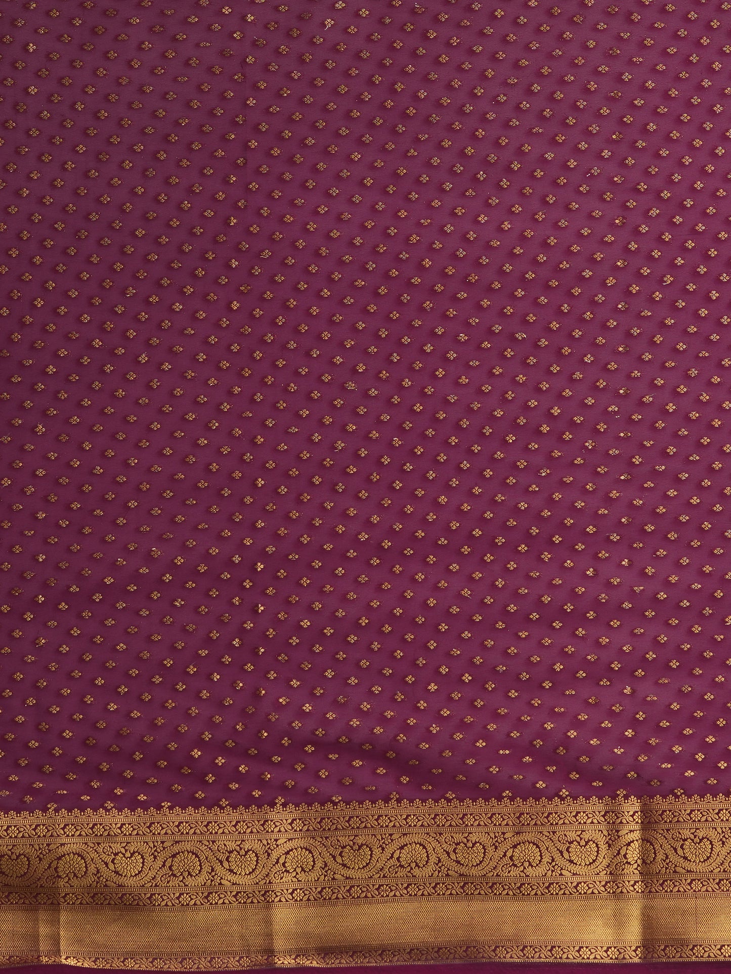 Women's Georgette Burgundy Woven Design Designer Saree With Blouse Piece