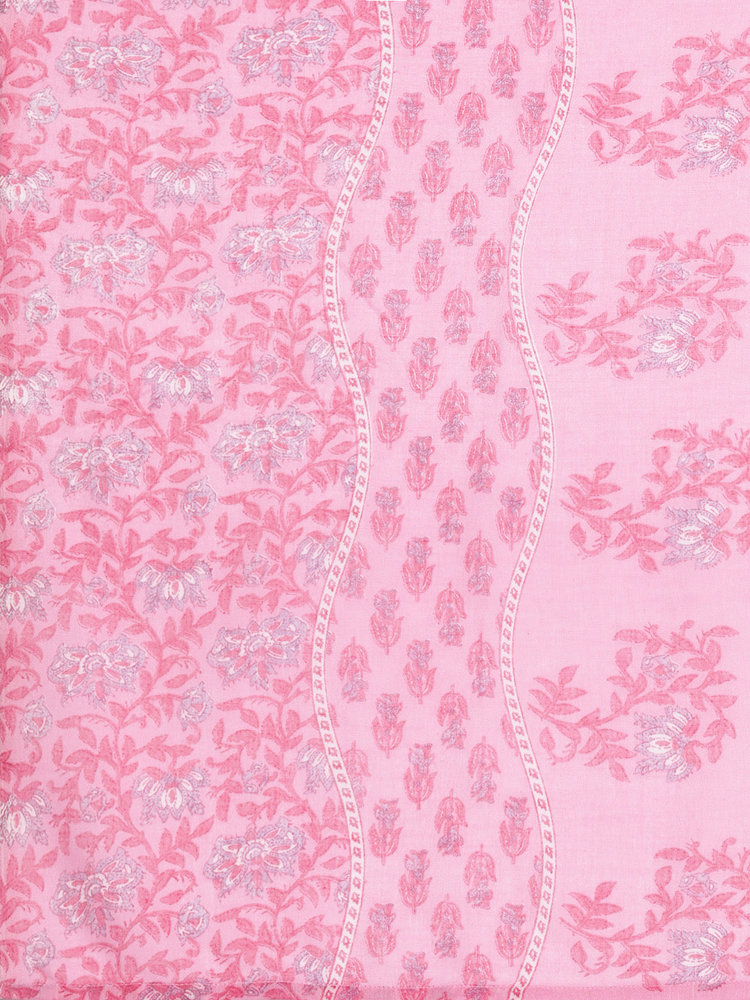 Dhiyona VR Women's Pink Floral Printed Kurta Paired With Bottom & Dupatta