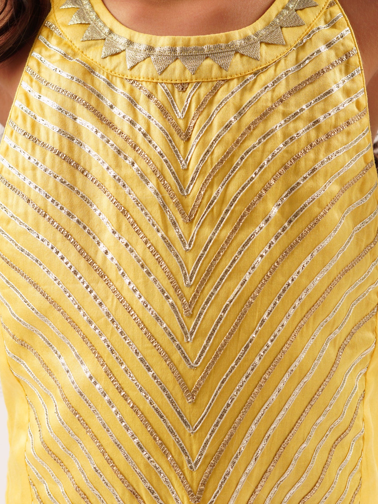 Mehfil Yellow Girls Co-ordinate set for Girls