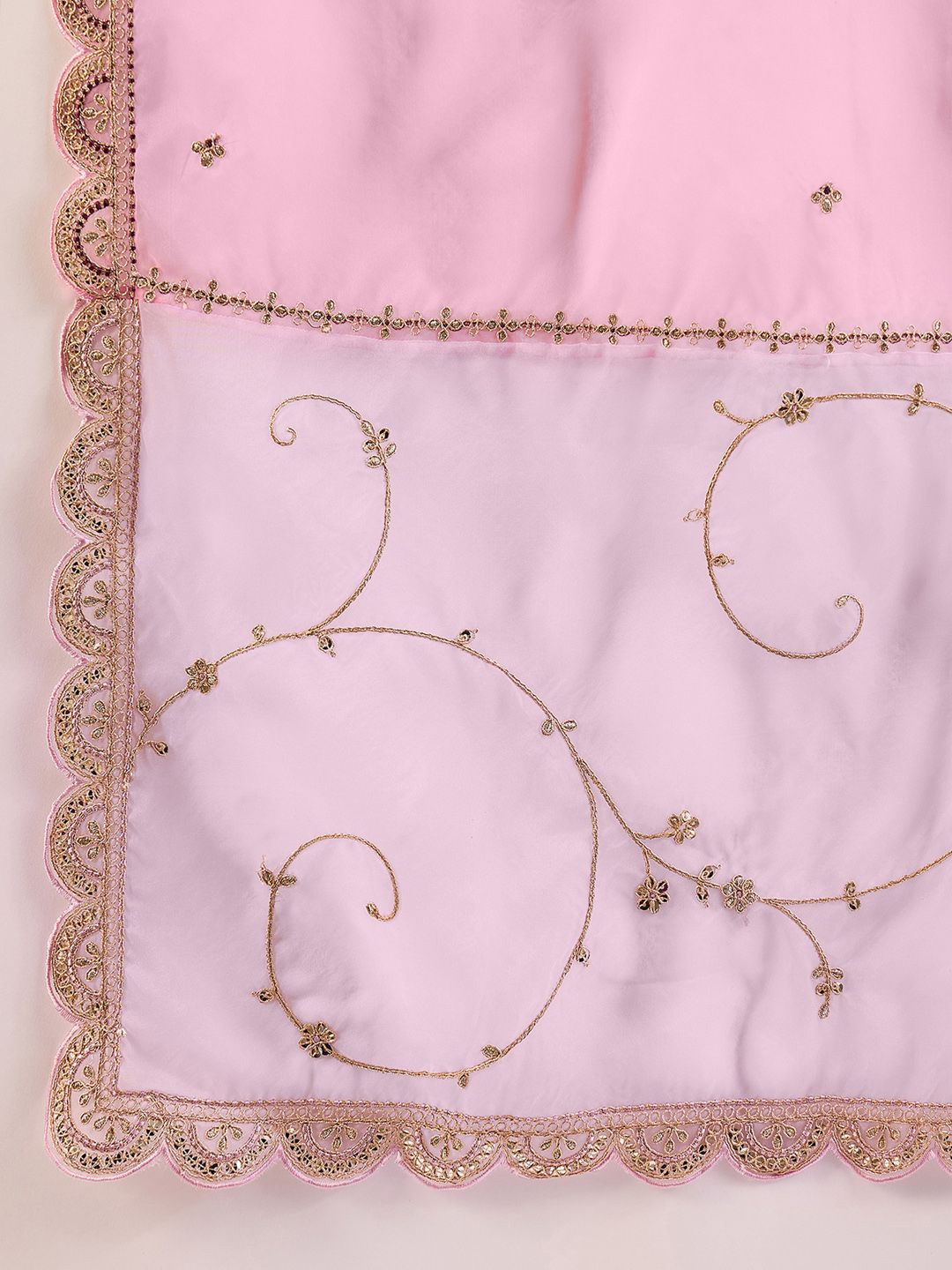 Dhiyona IE Women Ethnic Motifs Embroidered Regular Kurta with Trousers & With Dupatta