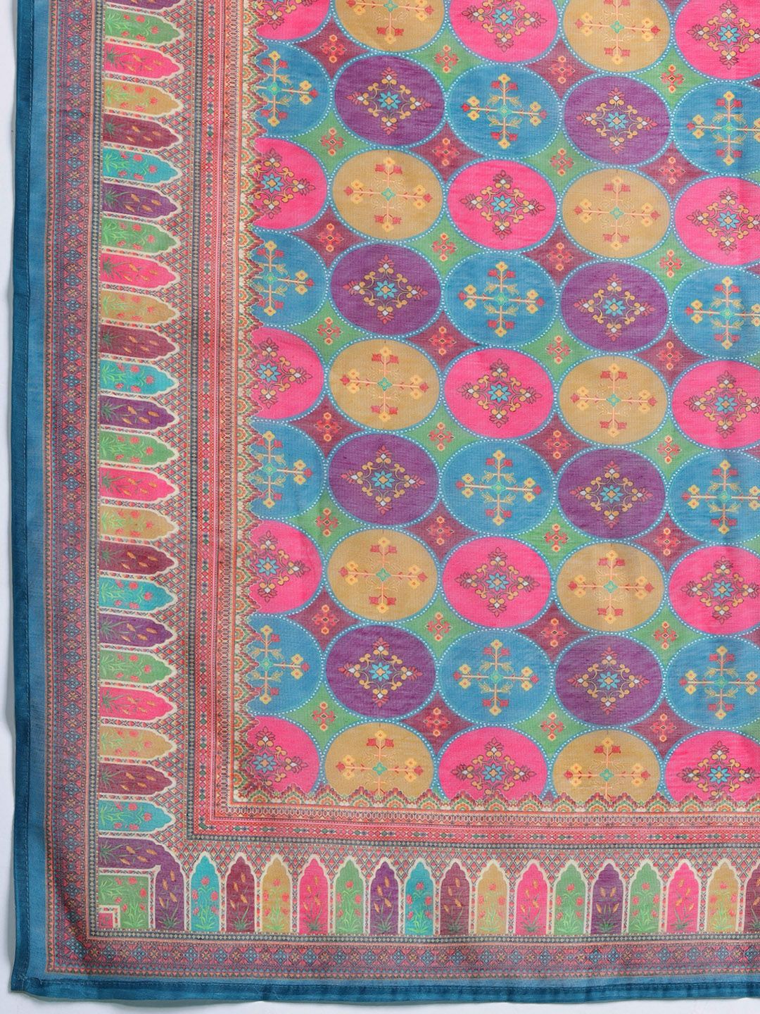 Dhiyona IE Embroidered Pure Cotton Kurta with Trousers & Dupatta