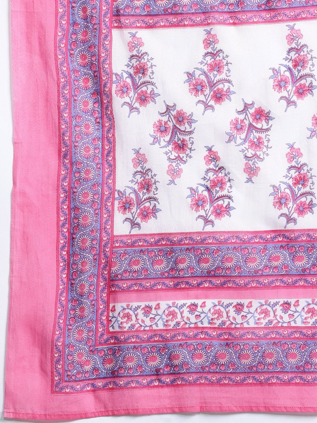 Dhiyona IE Floral Printed Pure Cotton Kurta With Palazzos & Dupatta