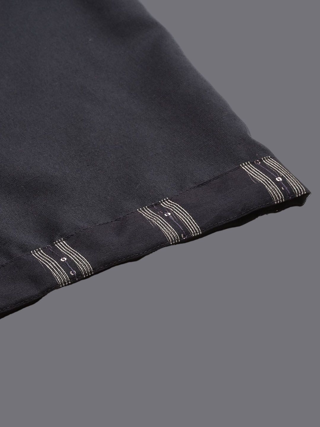 Floral Embroidered Pure Cotton Straight Kurta With Palazzos & Dupatta