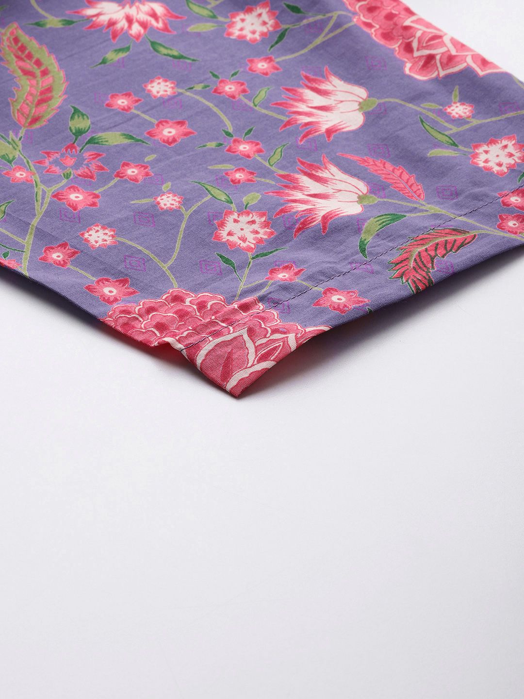 Floral Printed Pure Cotton Kurta with Trousers