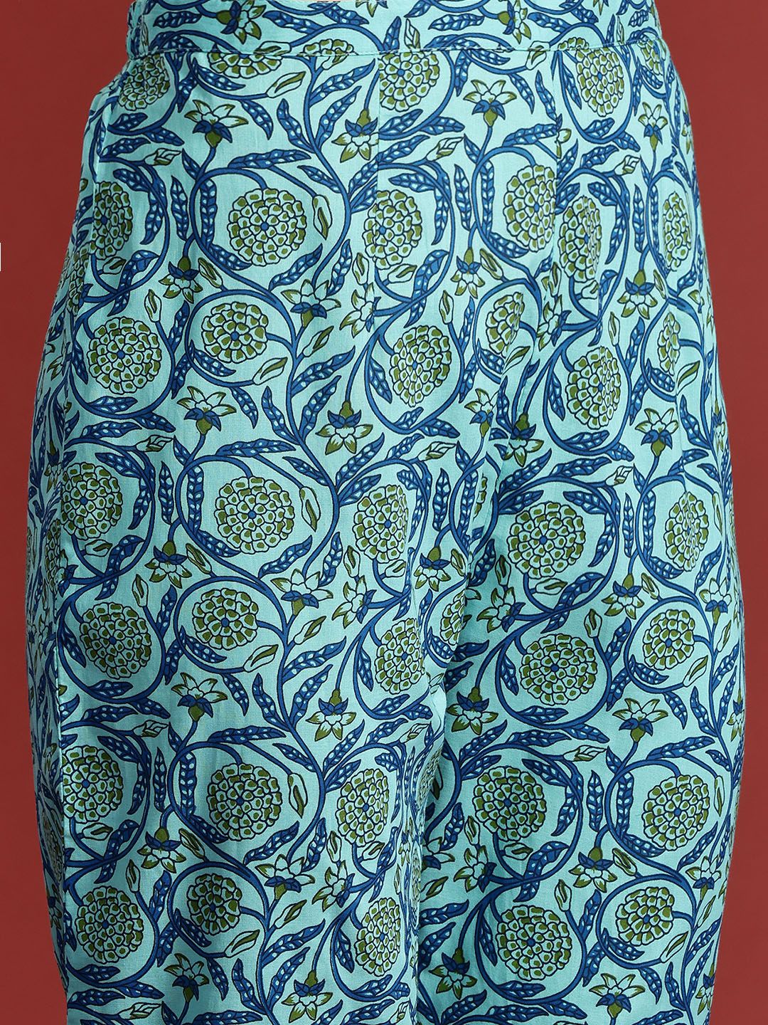 Dhiyona IE Floral Printed Pure Cotton Kurta with Trousers