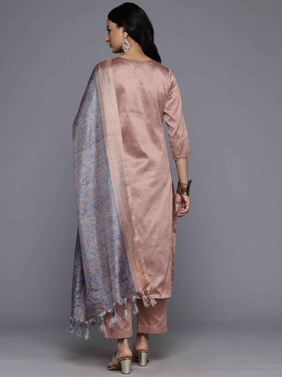 Dhiyona VA Women's Jacquard Gota Embellished Kurta Set