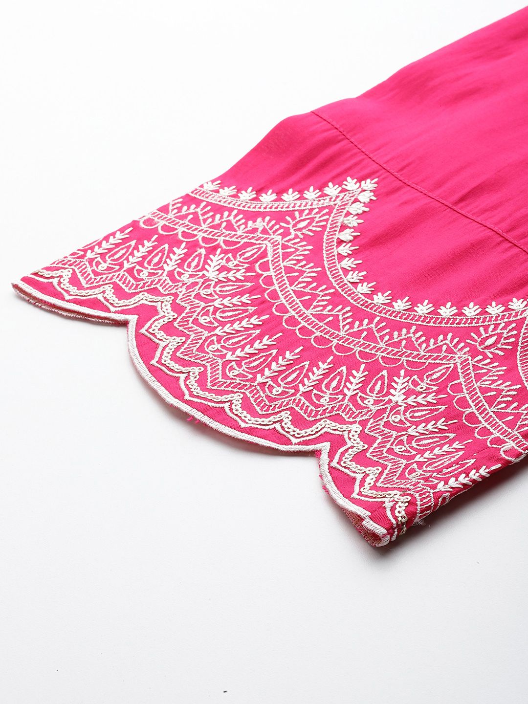 Dhiyona VA Women's Floral Embroidered Thread Work Kurta with Embroidered Trousers & Dupatta