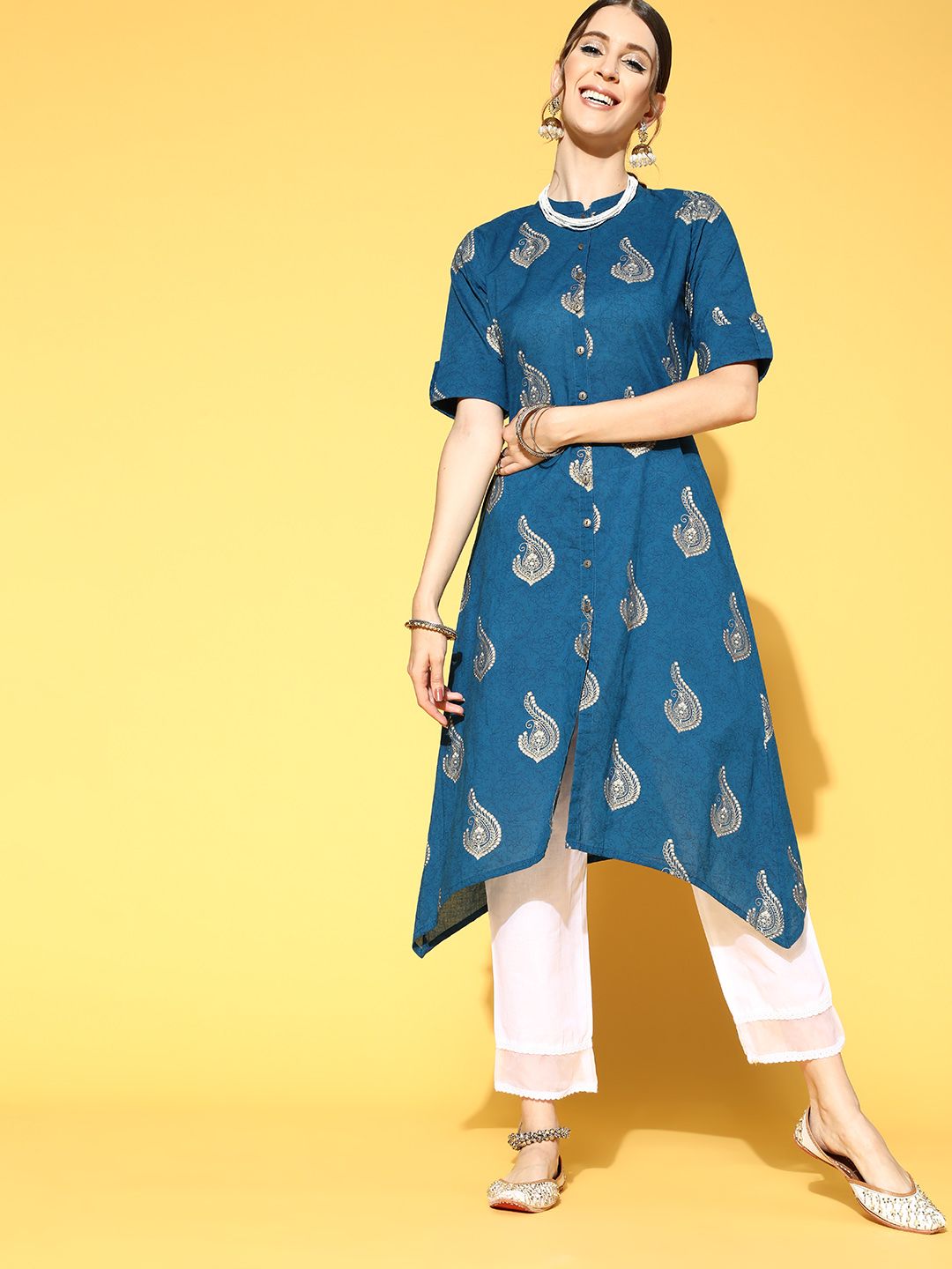Dhiyona IE Printed Cotton Blend Kurta Set