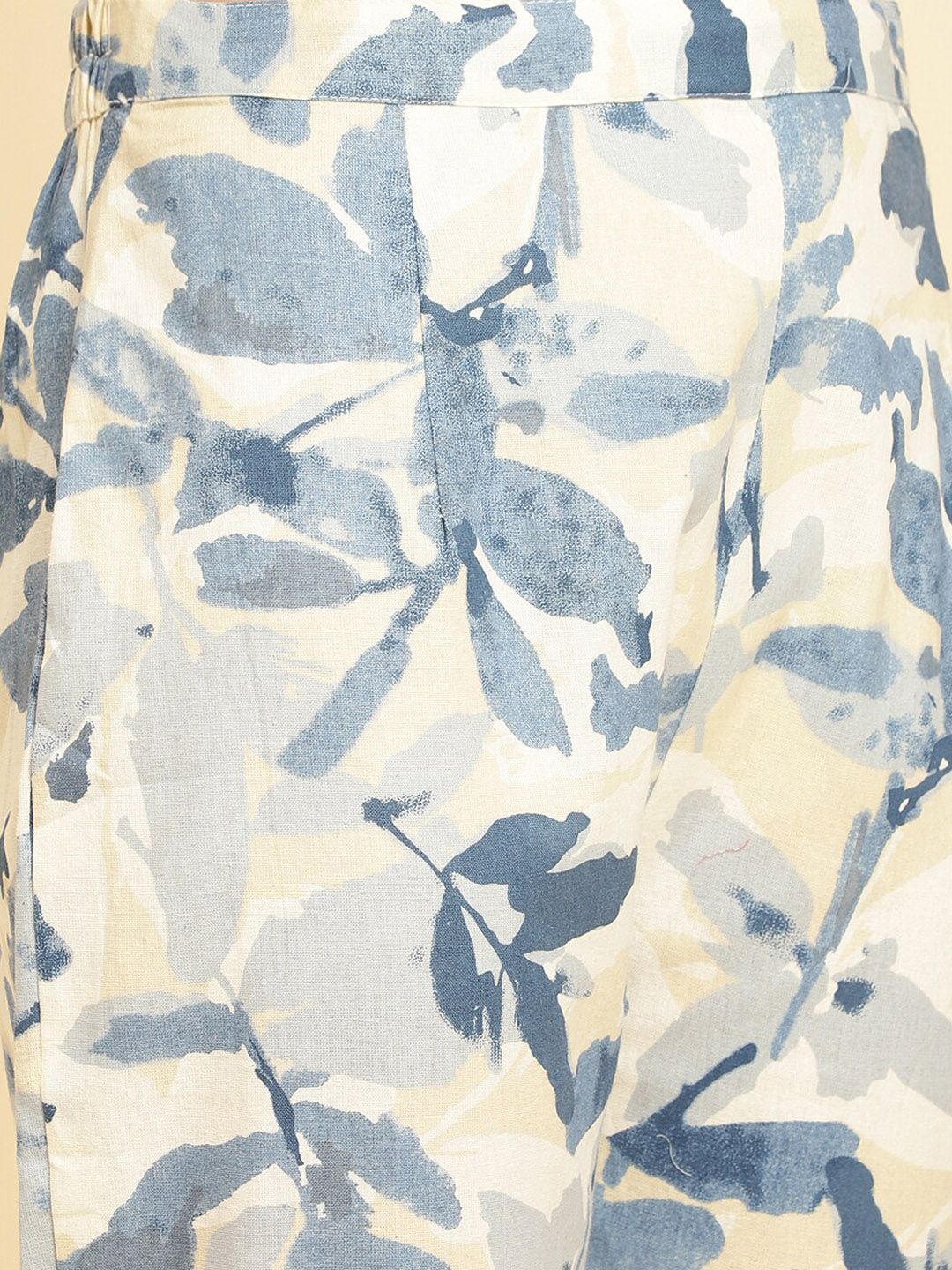 Dhiyona VA Women'sFloral Printed Shirt Collar Kurta With Trousers