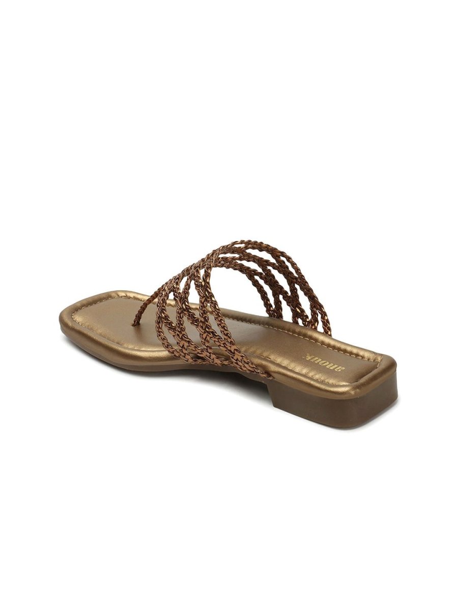 Dhiyona AK Textured Open Toe Flats