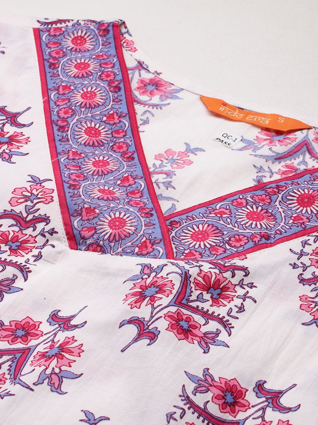 Dhiyona IE Floral Printed Pure Cotton Kurta With Palazzos & Dupatta