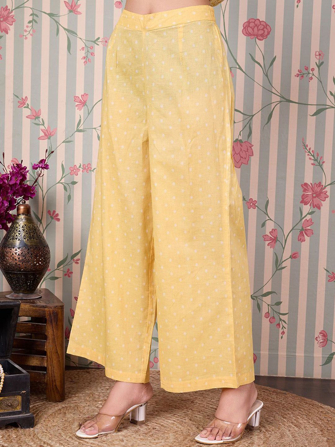 Dhiyona OD Bandhani Printed Angrakha Pure Cotton Kurta with Trousers