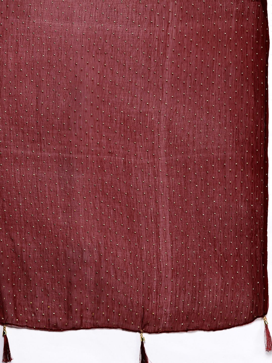 Dhiyona VA Women's Maroon Ethnic Motifs Kurta with Trousers & Dupatta