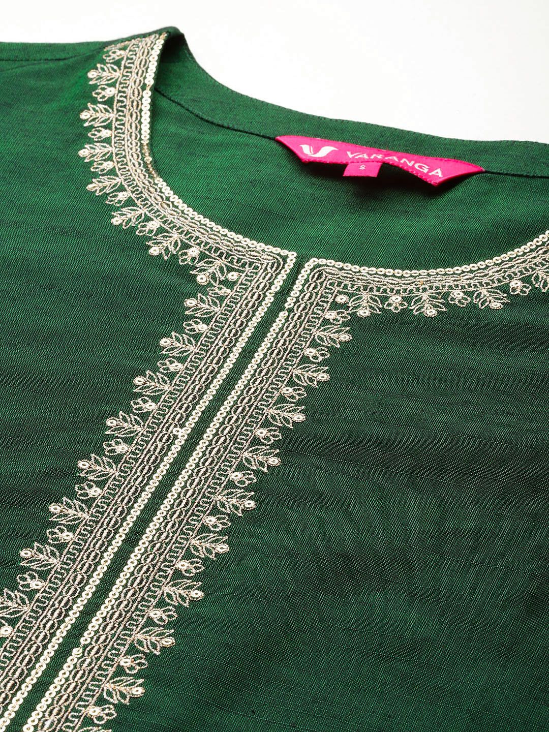 Dhiyona VA Women's Ethnic Motifs Embroidered Regular Kurta with Trousers & Dupatta