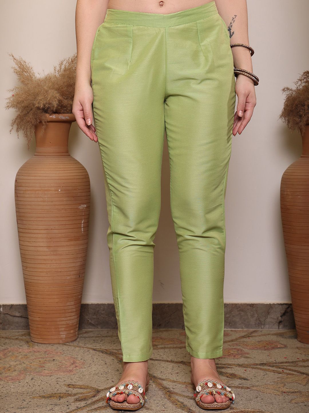 Dhiyona PD Women Chikankari Embroidered Straight Kurta With Trouser & Dupatta Set