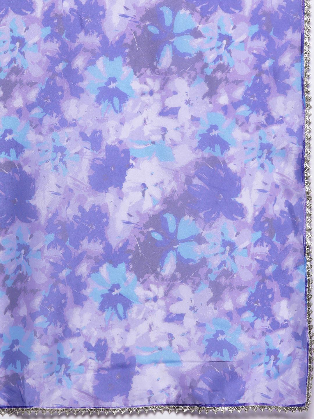 Dhiyona VA Women's Floral Printed Empire Gotta Patti Kurta with Trousers & With Dupatta