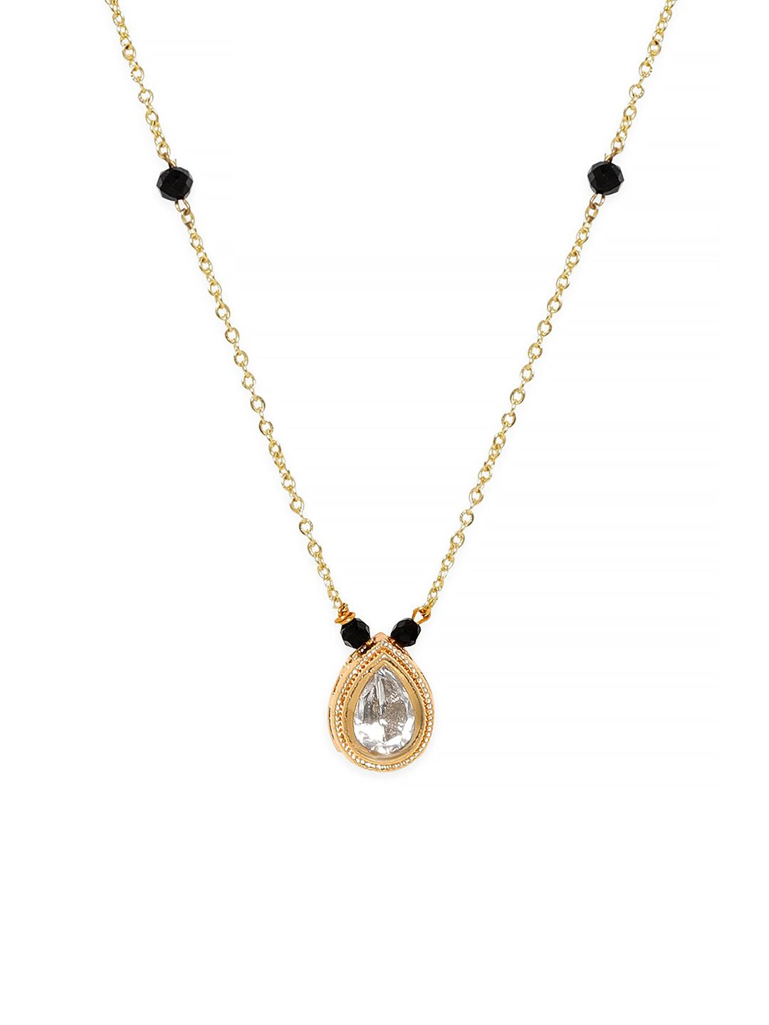 Dhiyona RJ Women's Gold-Plated Studded Mangalsutra