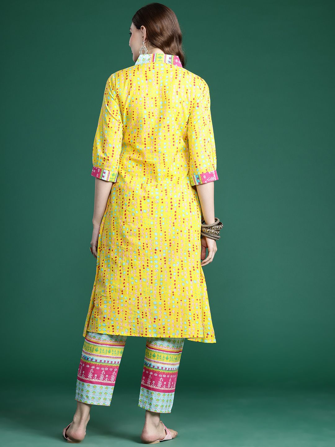 Dhiyona IE Printed Pure Cotton Kurta with Trousers