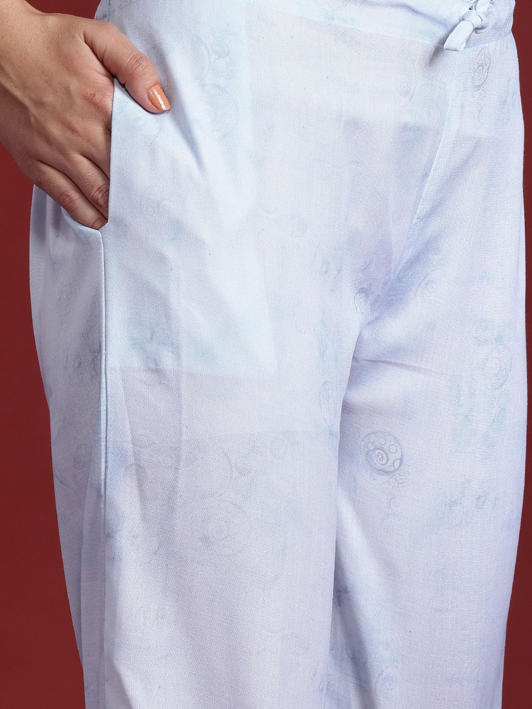 Dhiyona IE Floral Printed Beads & Stones Chanderi Silk Kurta With Trousers & Dupatta