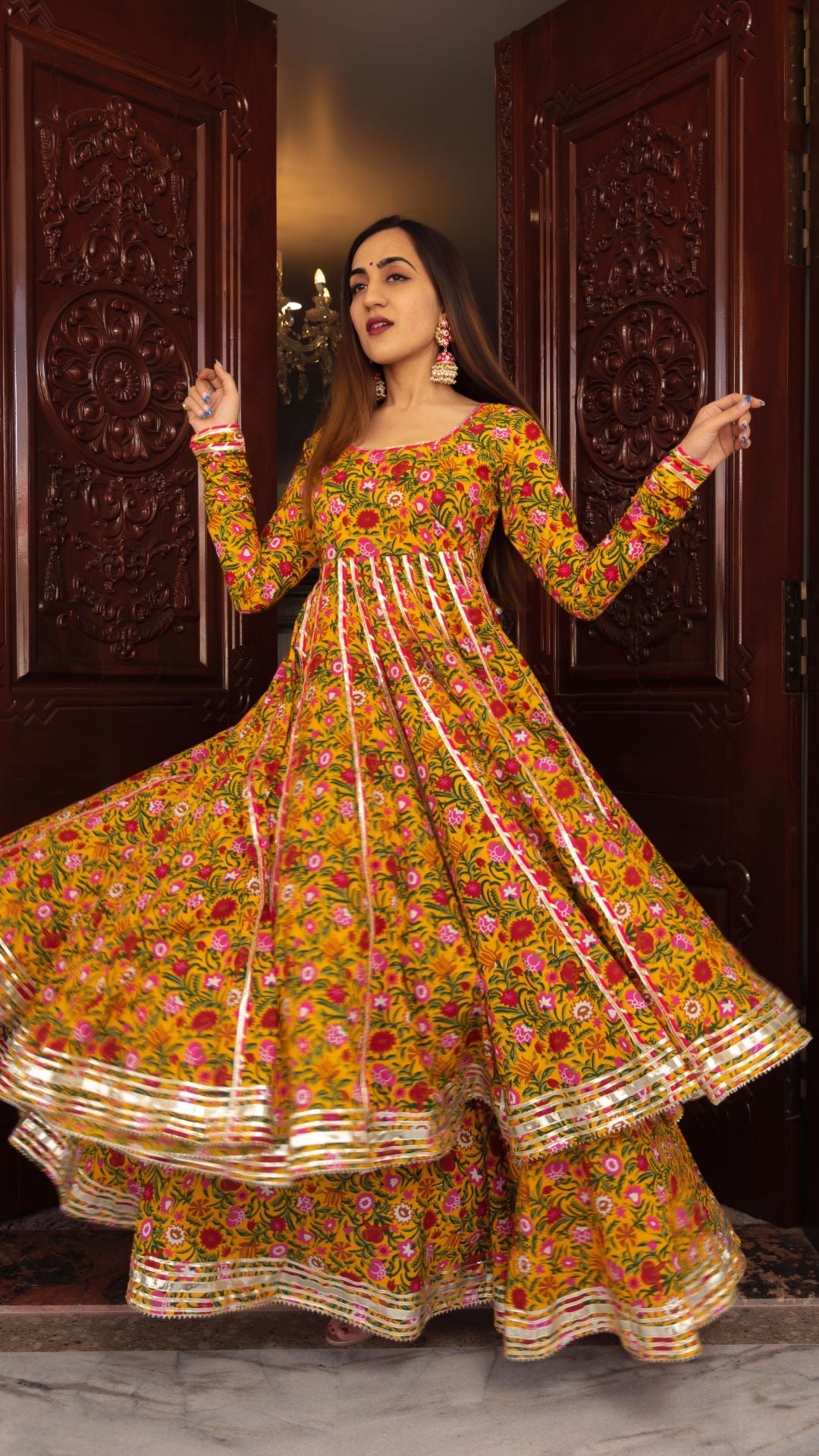 Mastani Cotton Anarkali Plazo Set
