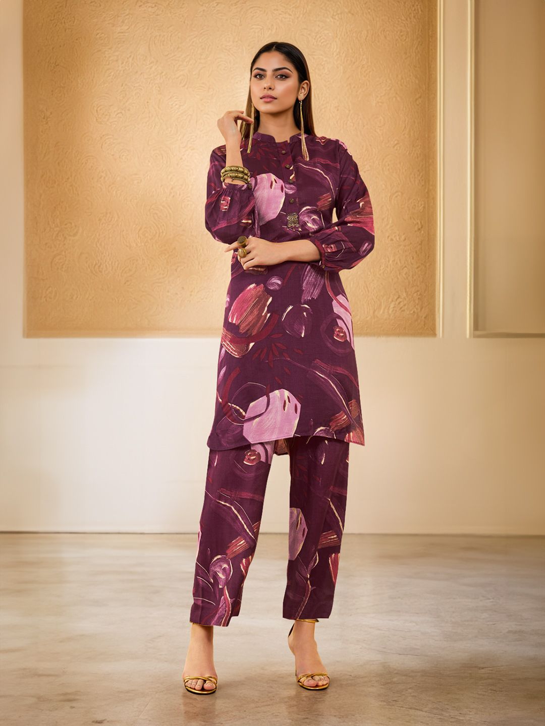 Dhiyona SO Women's Women Printed Regular Kurta with Trousers