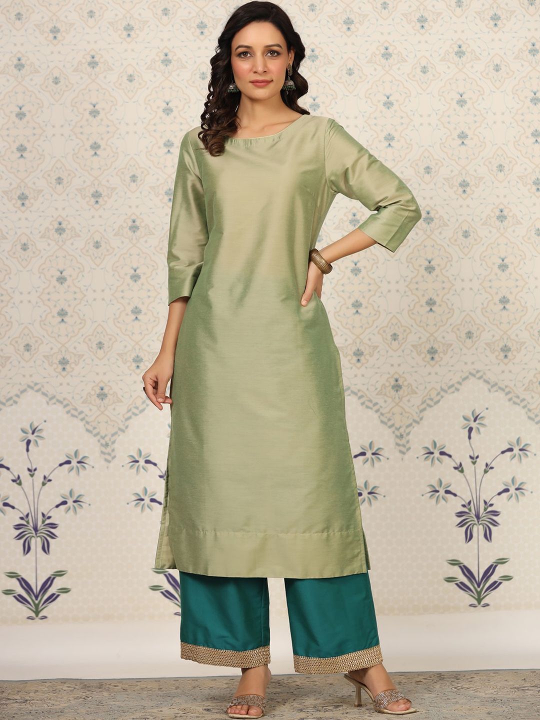 Dhiyona OD Round Neck Kurta With Palazzos
