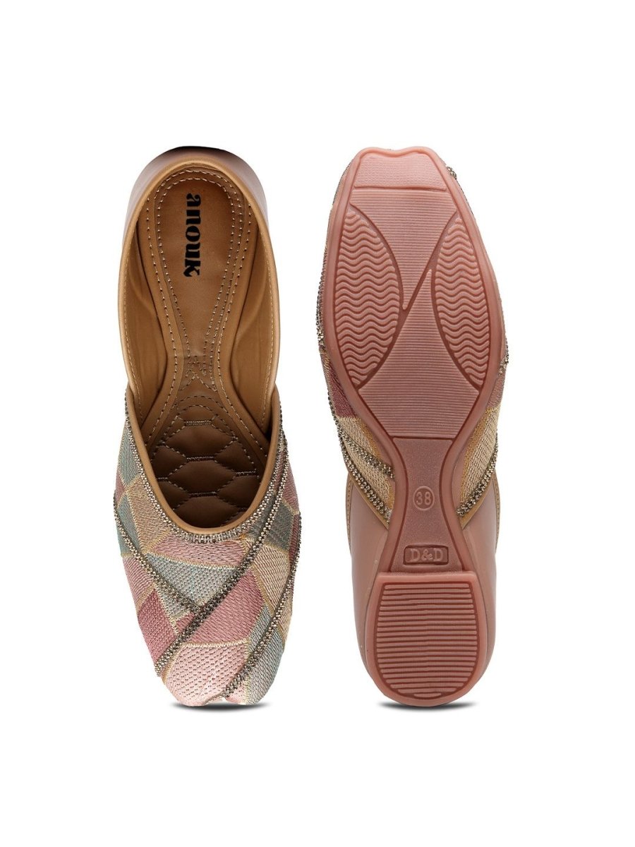 Dhiyona AK Women Woven Design Mojaris Flats