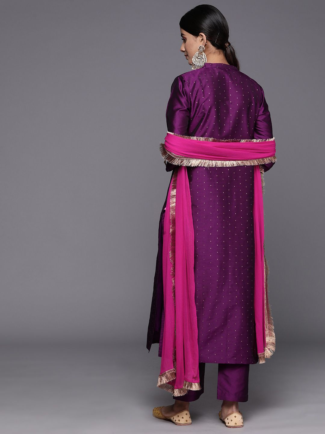 Dhiyona VA Women'sEmbroidered Regular Thread Work Kurta with Trousers & With Dupatta