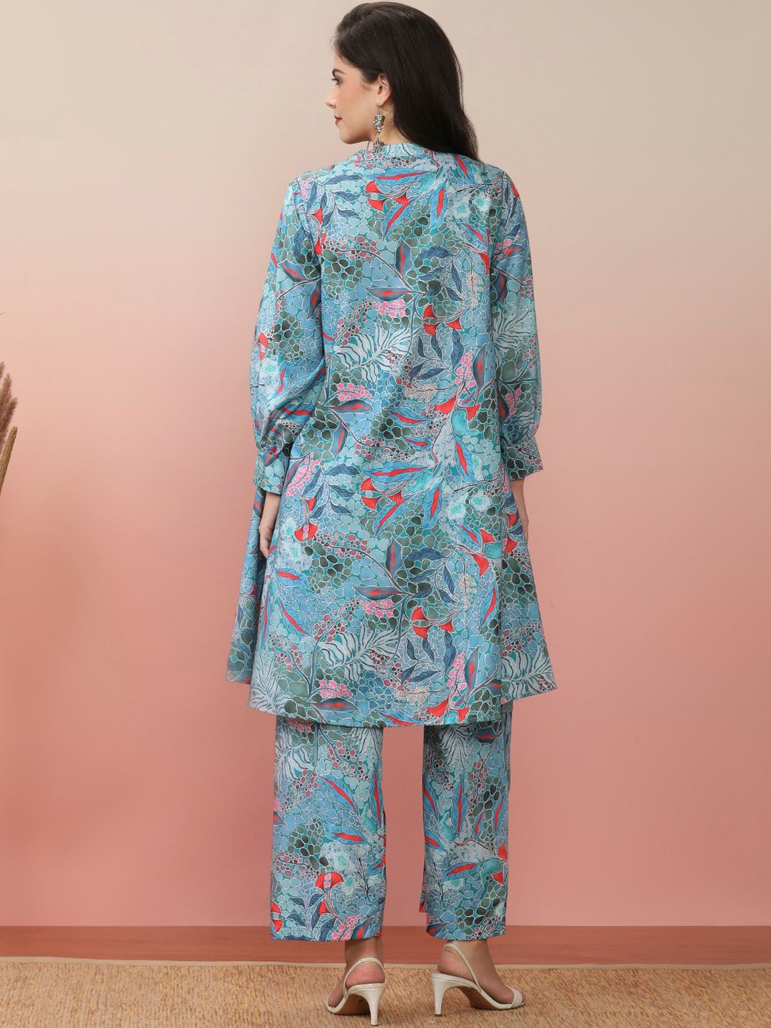 Dhiyona VA Women'sFloral Printed Kurta With Trouser