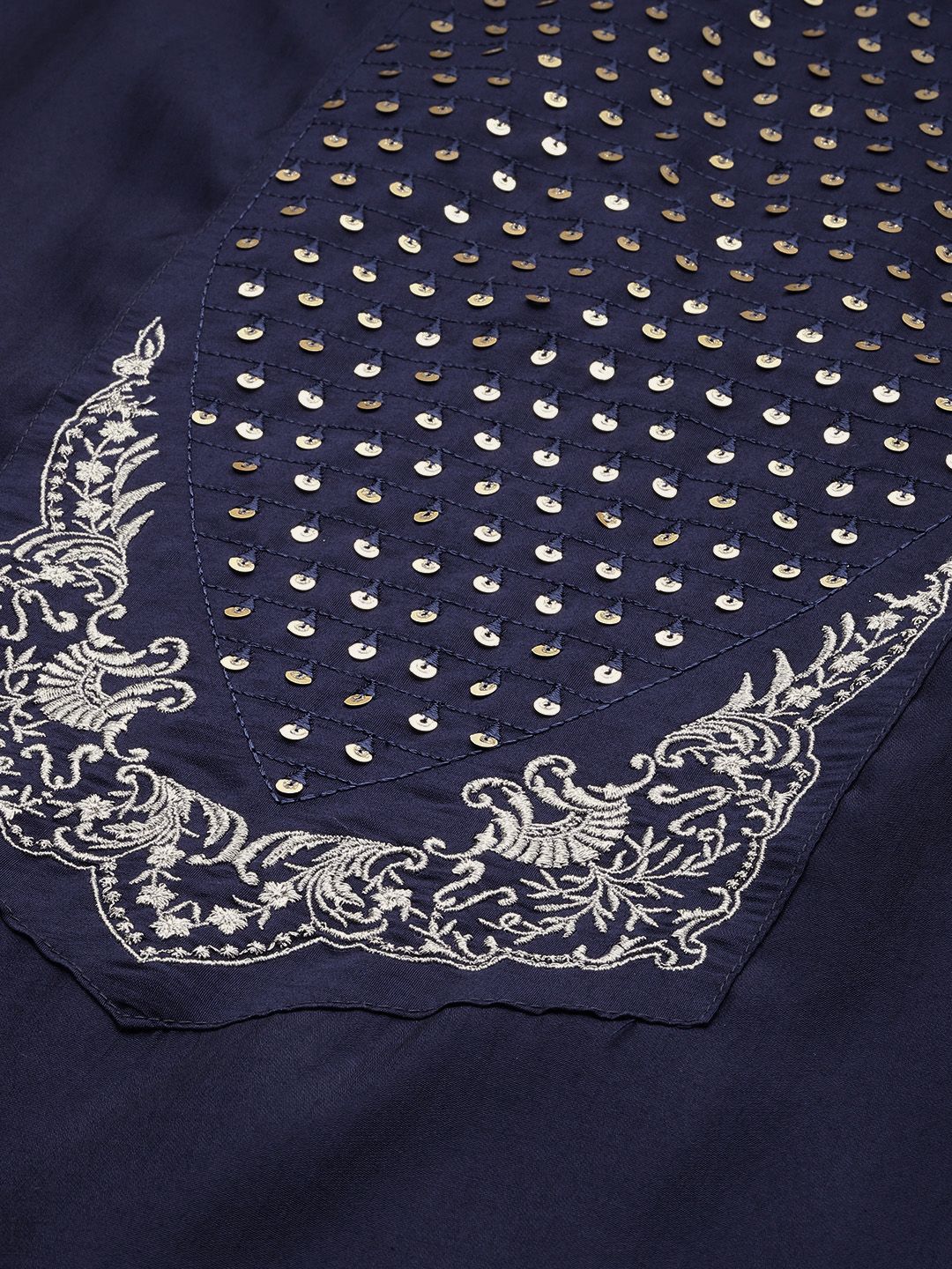 Dhiyona PD Women Embroidered Sequinned Jashn Kurta With Palazzos & Dupatta