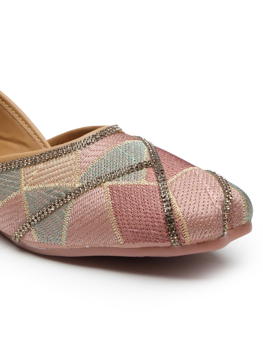 Dhiyona AK Women Woven Design Mojaris Flats