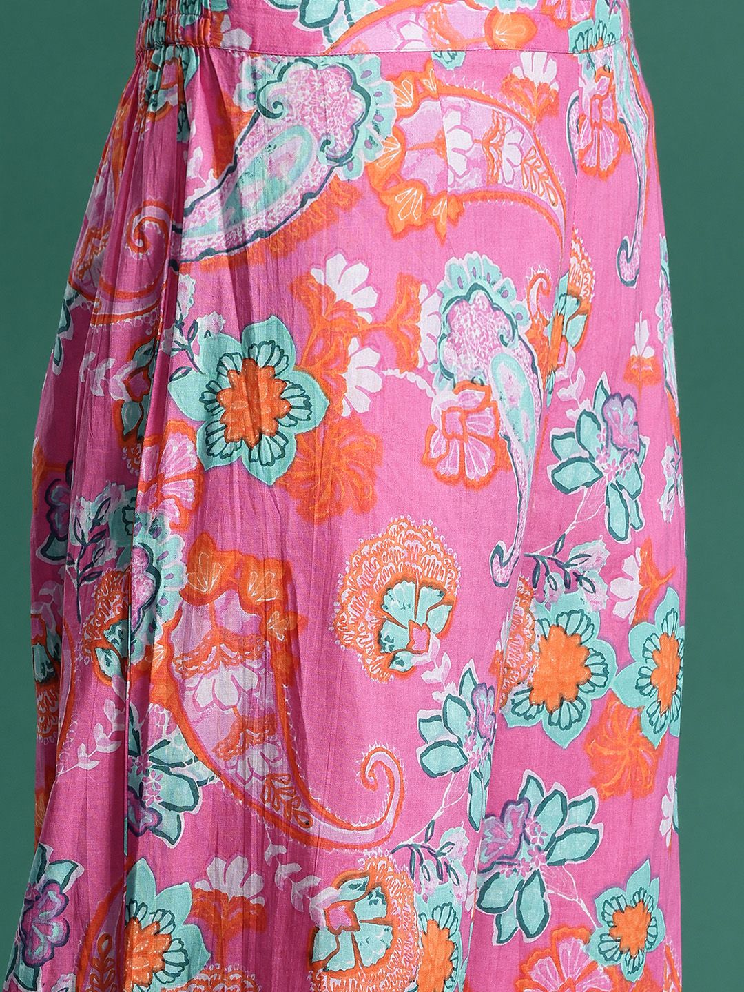 Dhiyona IE Floral Printed Pure Cotton Kurta with Palazzos
