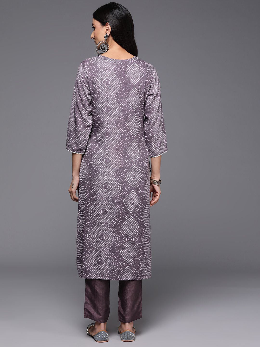 Dhiyona IE Women Bandhani Printed Thread Work Kurta