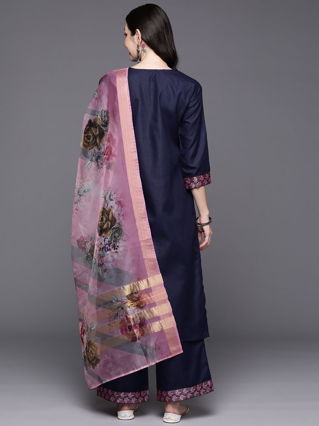 Women Yoke Design Kurta with Palazzos & Dupatta