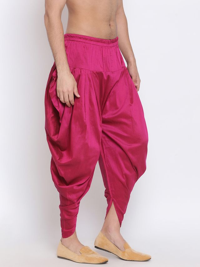 Men's Frushia Silk Blend Straight Dhoti