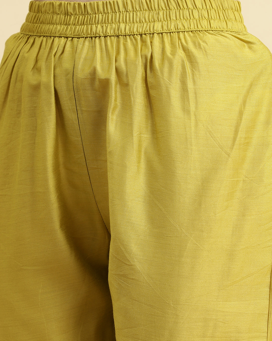 Dhiyona VR Women's Ikat Printed A-Line Mirror Embroidered Kurta Paired With Straight Trouser And Dupatta
