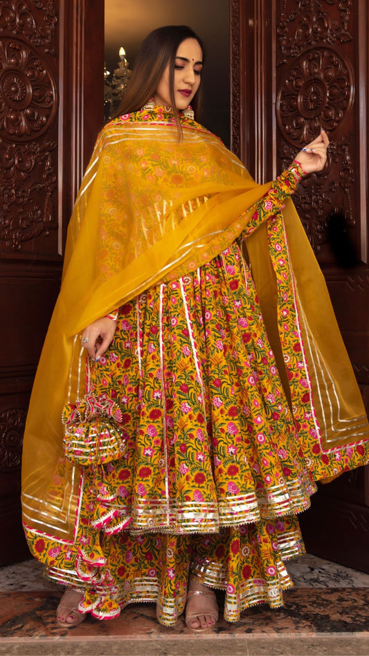 Mastani Cotton Anarkali Plazo Set