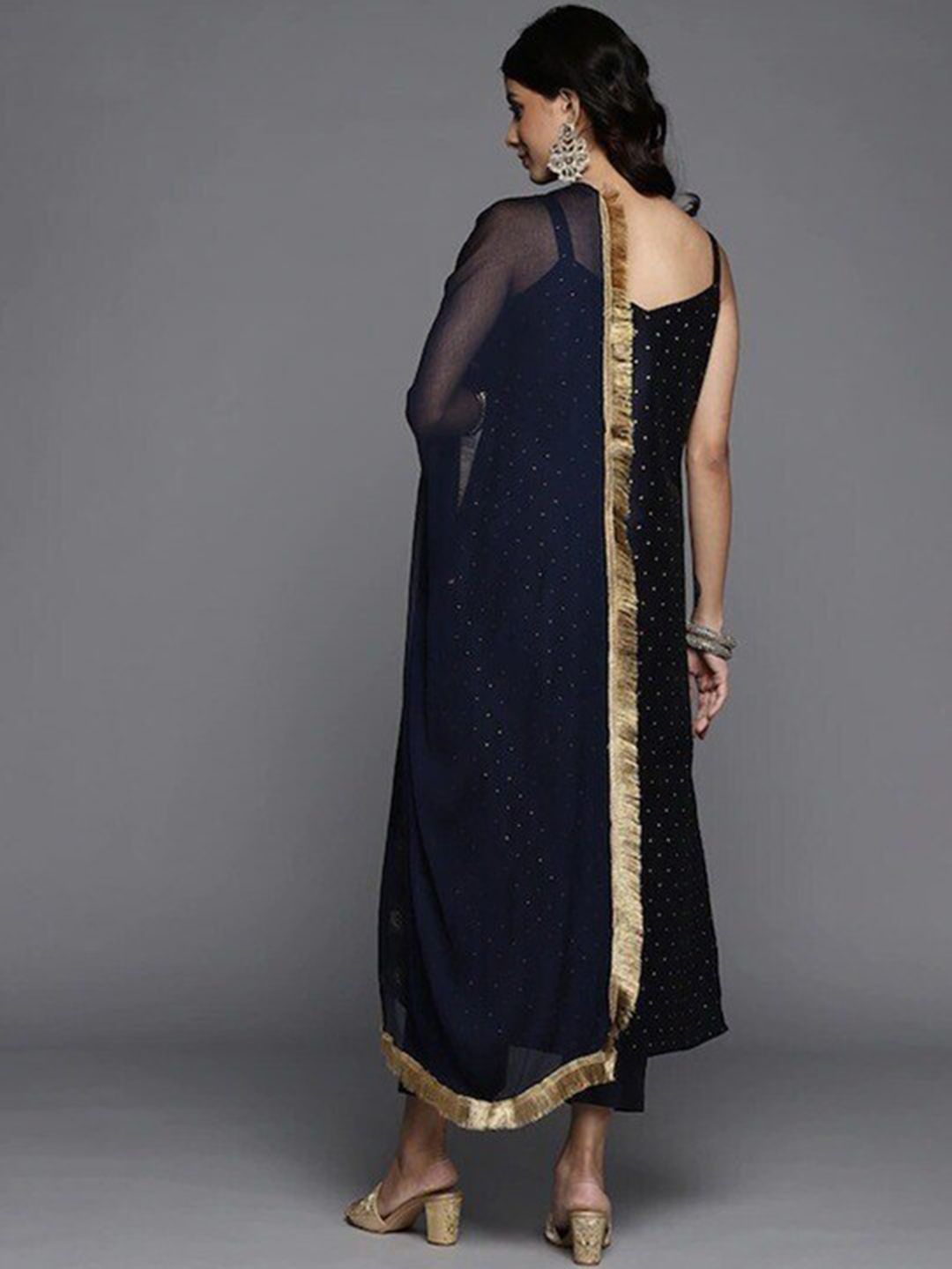 Dhiyona VA Women's Abstract Printed Kurta with Trousers & With Dupatta
