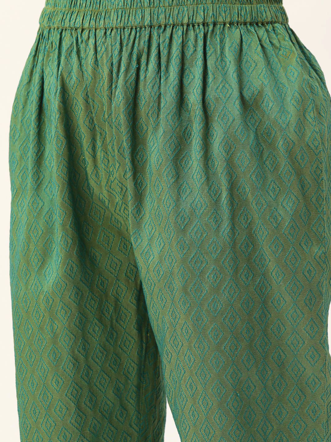 Dhiyona VA Women's Ethnic Motifs Embroidered Kurta with Trousers & With Dupatta