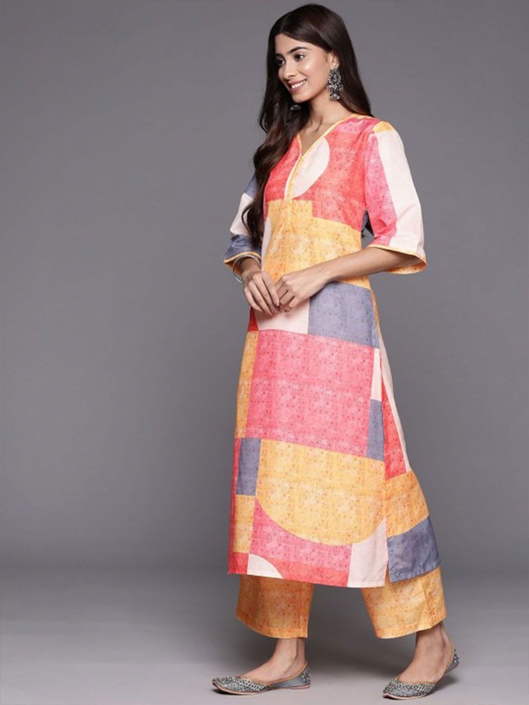 Dhiyona VA Women's Floral Printed Kurta with Palazzo