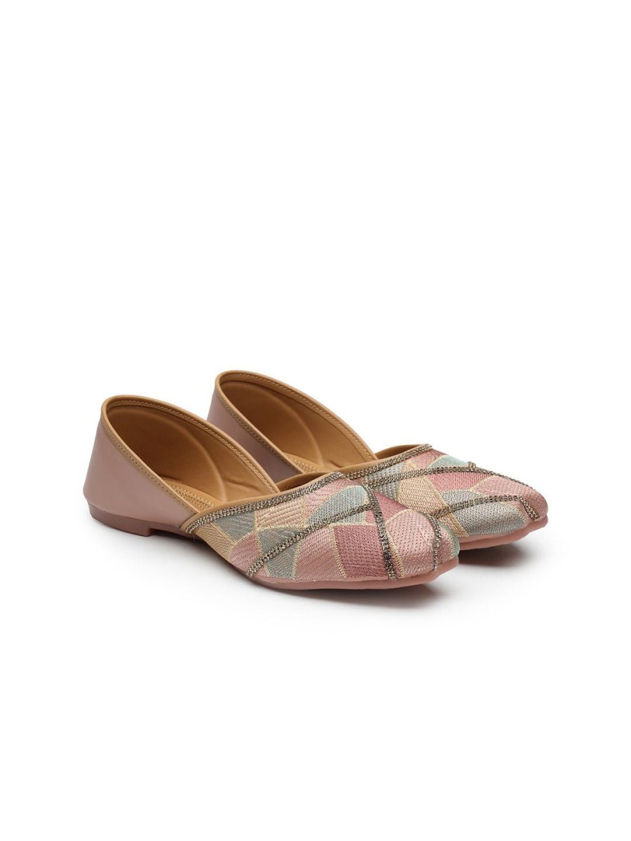 Dhiyona AK Women Woven Design Mojaris Flats