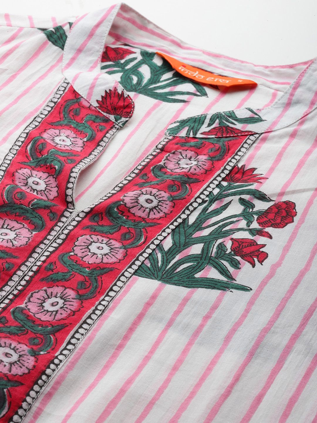 Dhiyona IE Floral Printed Pure Cotton Kurta with Trousers & With Dupatta