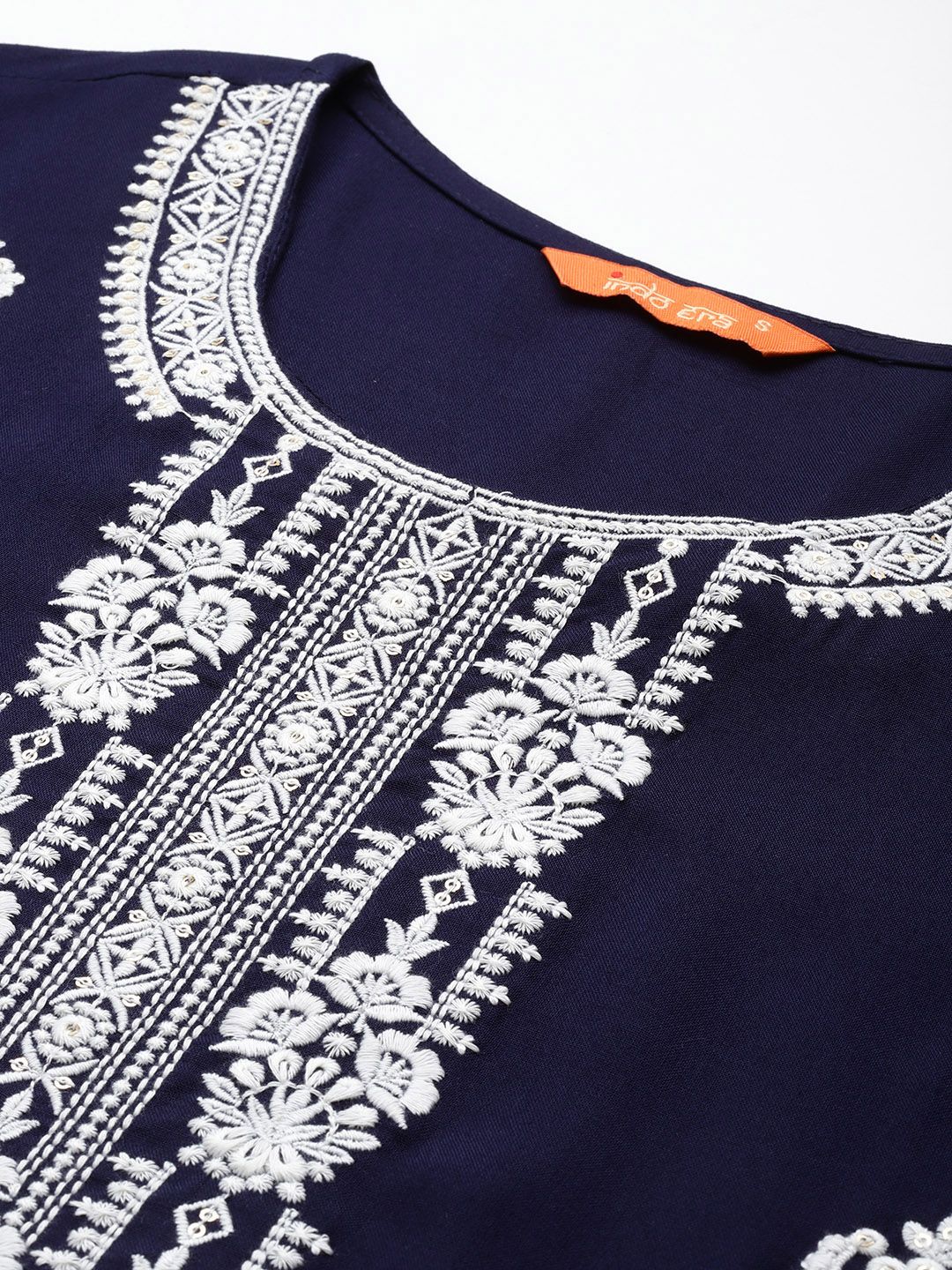Dhiyona IE Ethnic Motifs Embroidered Thread Work Kurta
