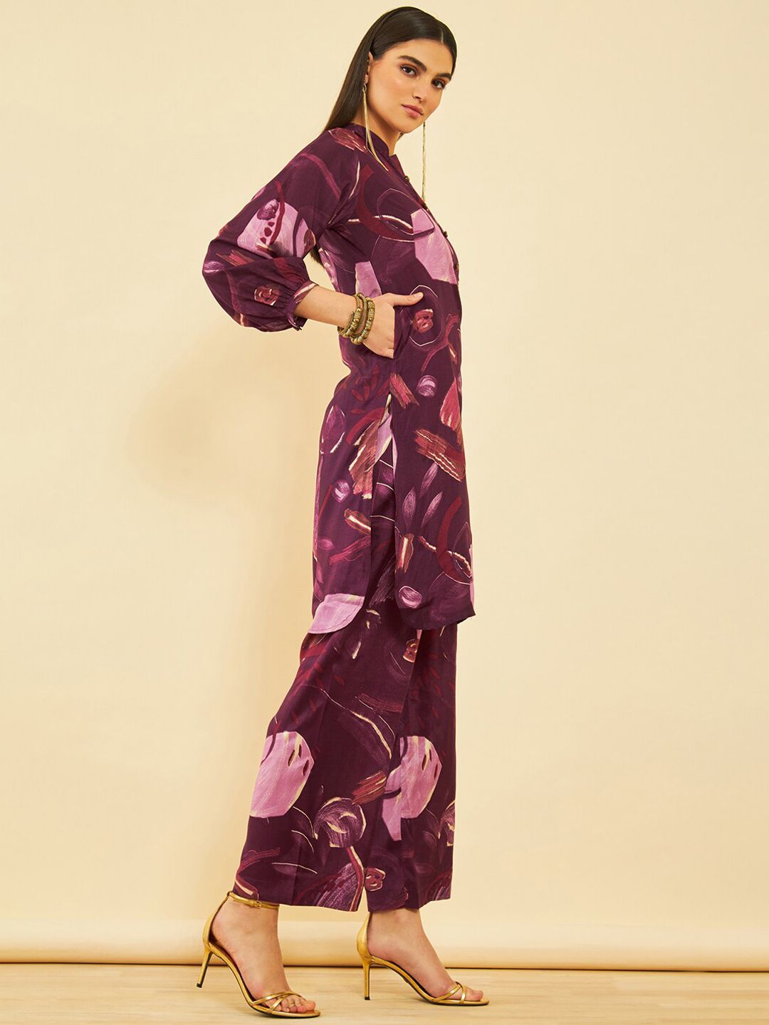 Dhiyona SO Women's Women Printed Regular Kurta with Trousers