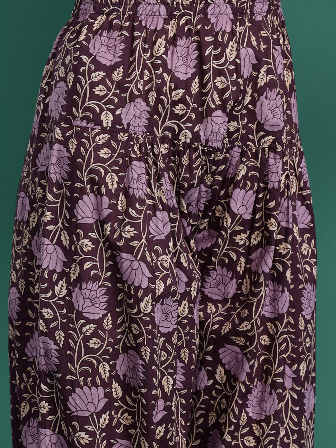 Dhiyona IE Floral Yoke Design Gotta Patti Pure Cotton Kurta With Salwar & Dupatta