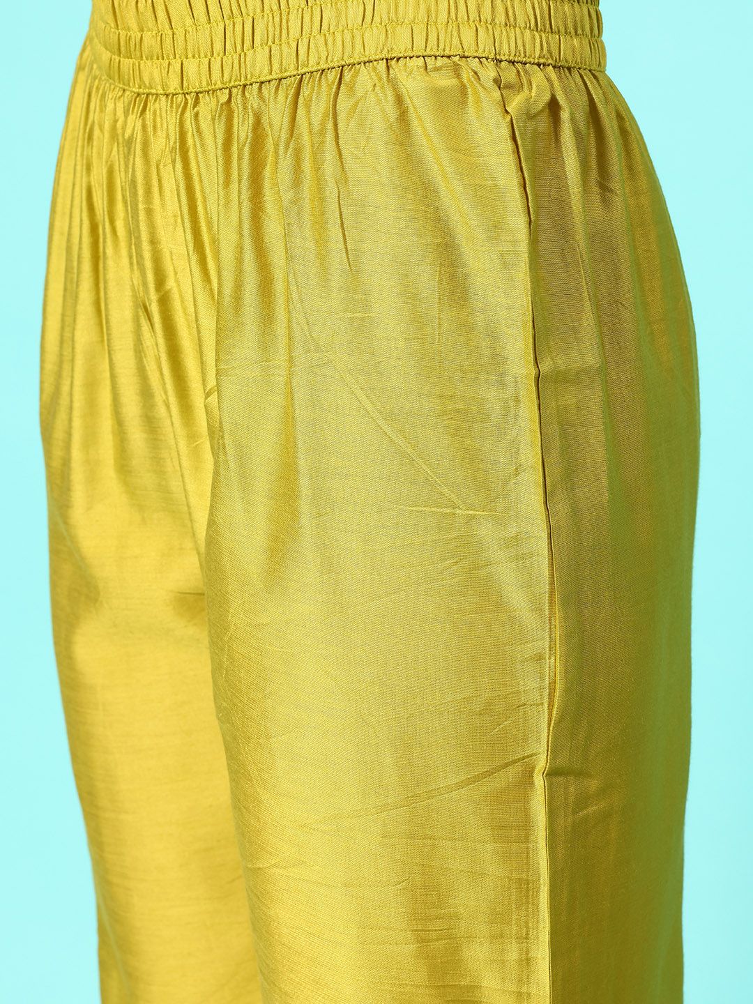 Dhiyona VA Women'sPrinted Panelled Kurta with Trousers & With Dupatta