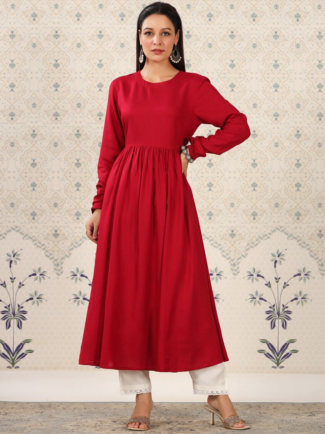 Dhiyona OD Puff Sleeves A-Line Kurta
