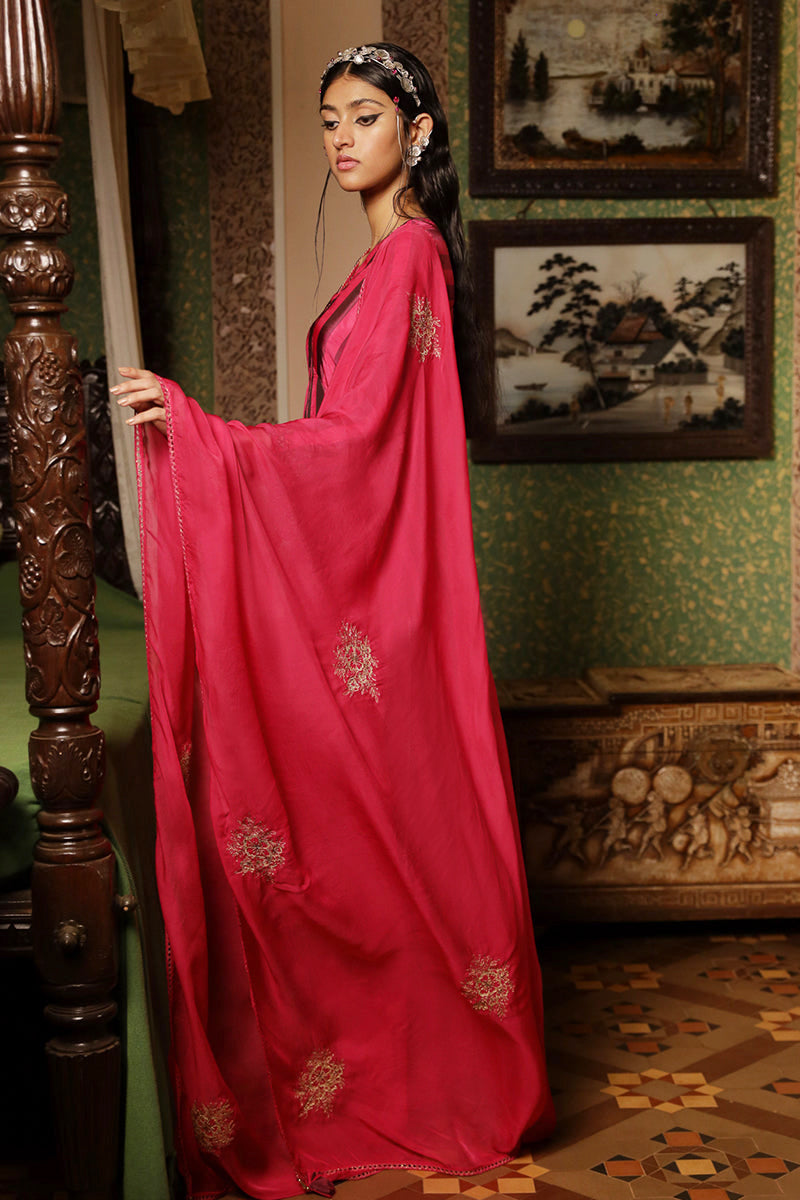 Women's Beetroot Purple Woven Silk Salwar Suit