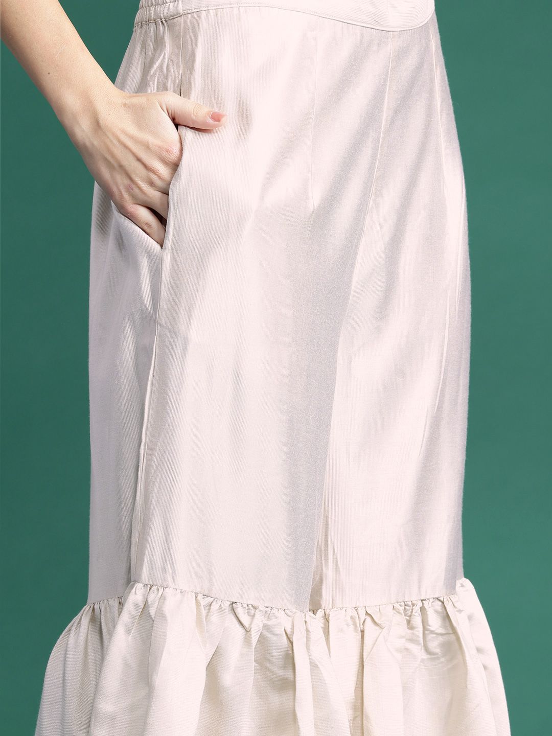 Dhiyona IE Ethnic Motifs Embroidered Gotta Patti Liva Kurta With Sharara & Dupatta